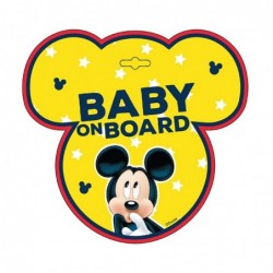 Semn de avertizare Baby on Board Mickey Mouse