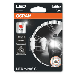 Leduri auto W5W Osram LEDriving SL, 12V, 1.1W, rosu