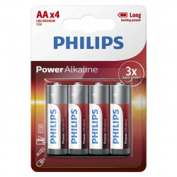 Baterie LR6/AA Philips Power Alkaline, blister 4 baterii,...