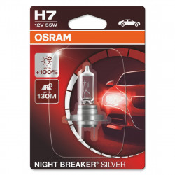 Bec auto cu halogen Osram H7 Night Breaker Silver +100%,...