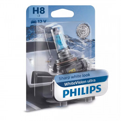 Bec auto Philips H8 White Vision Ultra, 12V, 35W - resigilat
