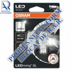Set 2 becuri LED auto W16W Osram LEDriving SL, 12V, 2.1W